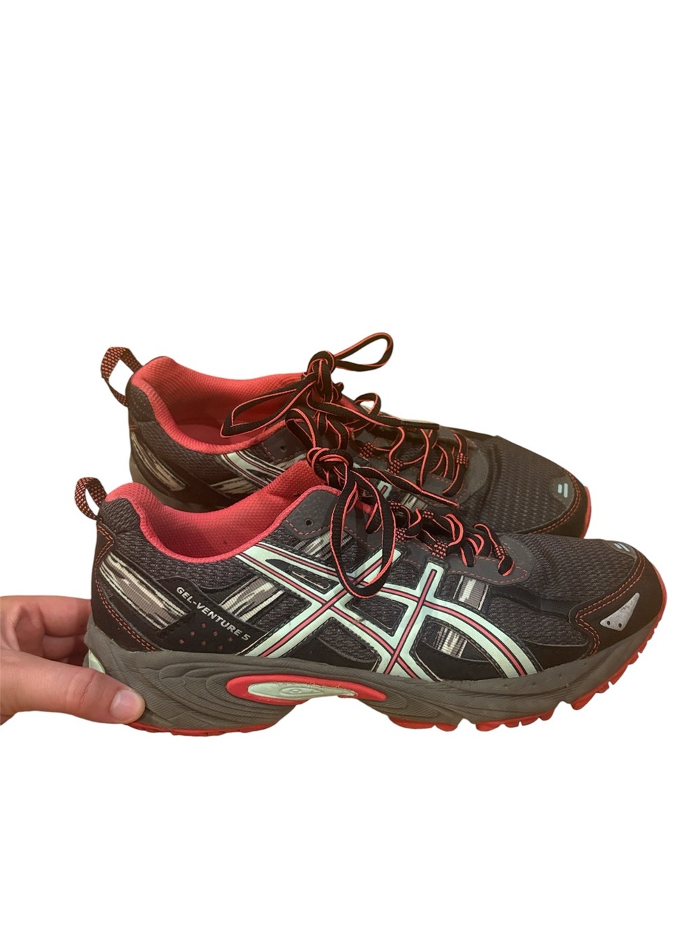 Asics Size 9.5 Gel-Venture 5 Pink and Grey Running Athletic Shoes
